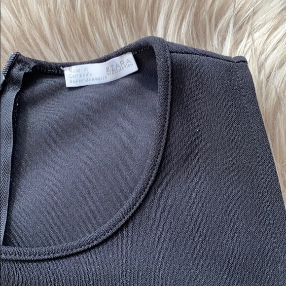 Zara Short Sleeve Cold Shoulder Romper in Black - Picture 3 of 9